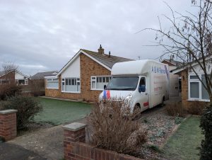 A&M Removals at the start of a long-distance removal. Loading up at a house in York.