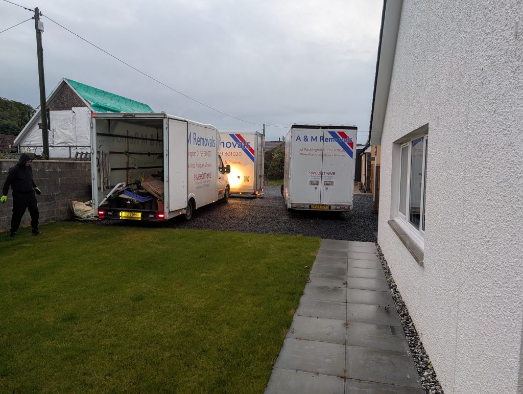 A&M Removals vans in Fife, Scotland